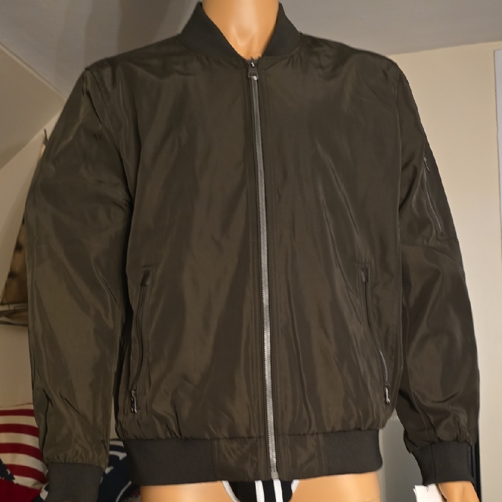Calvin Klein Dark Green Bomber Jacket for Men